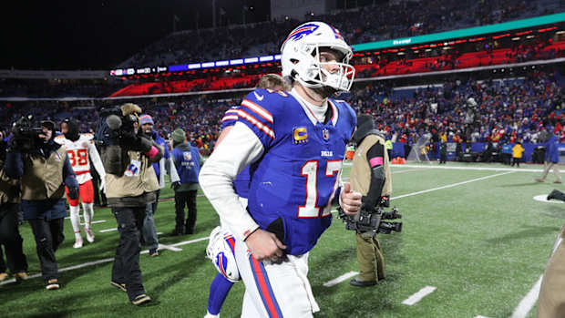 Buffalo Bills quarterback Josh Allen after the divisional round loss against the Kansas City Chiefs.